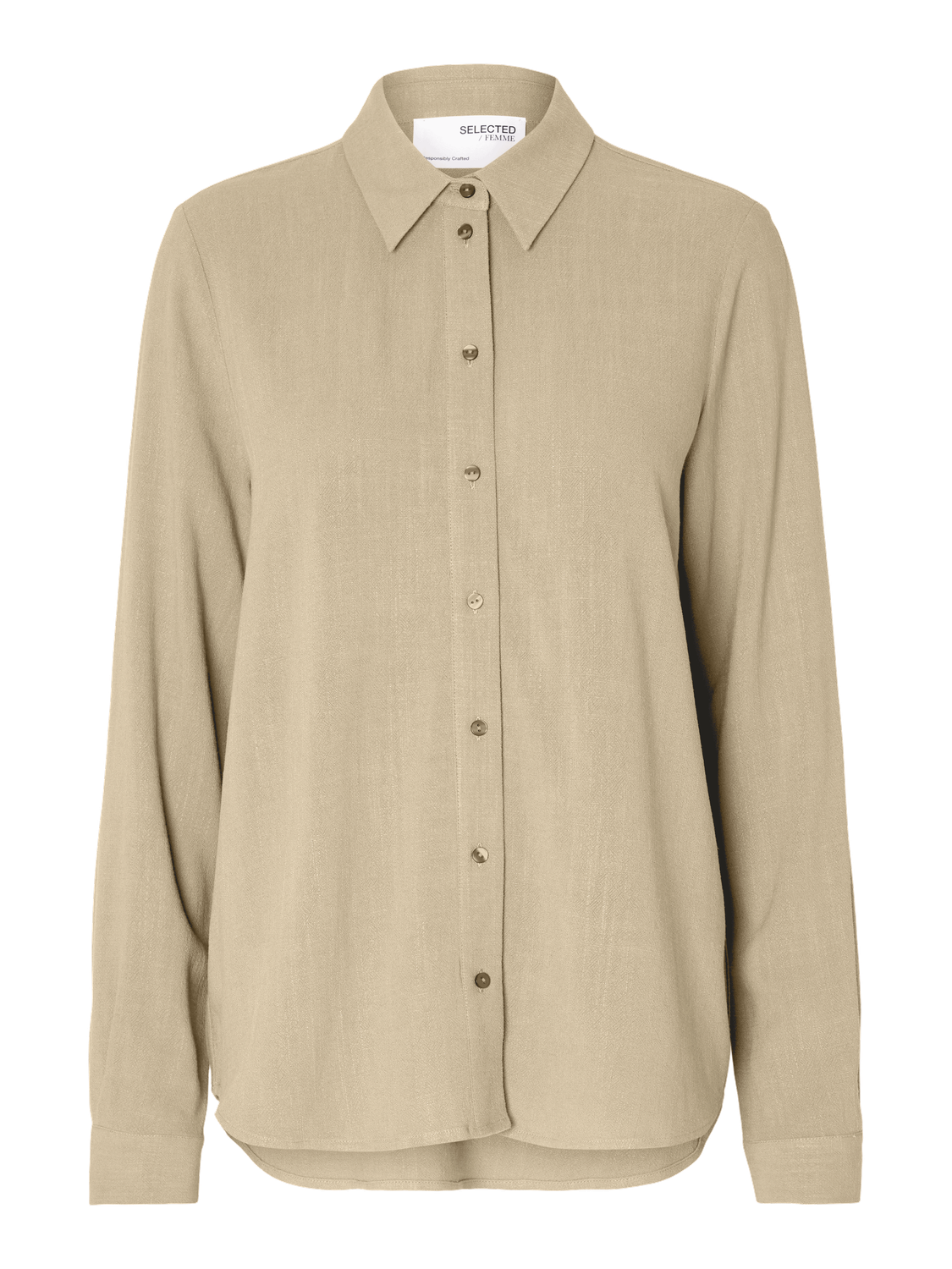 Viva lin skjorte - Beige/ Greige